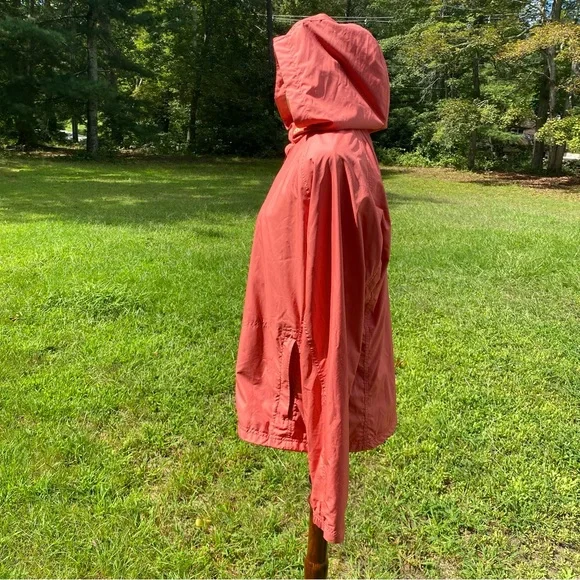 PATAGONIA JACKET COAT HOODIE ZIP FRONT POCKETS WINDBREAKER SALMON PEACH SIZE L - Picture 7 of 13